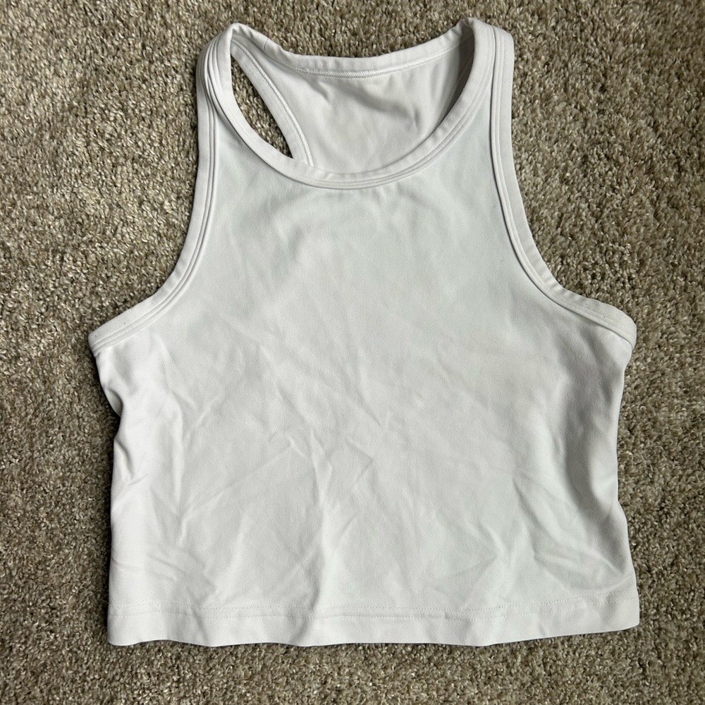 lululemon athletica White Racerback Crop Top